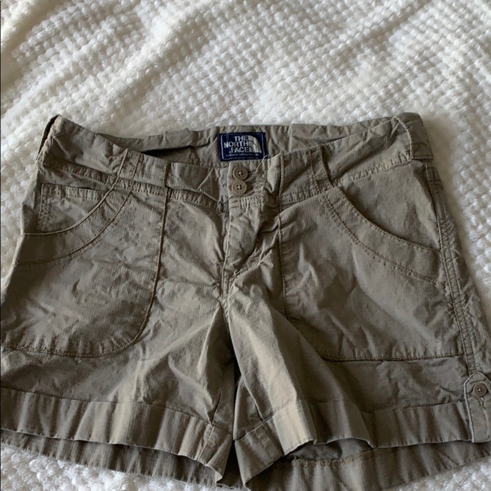 Khaki shorts.